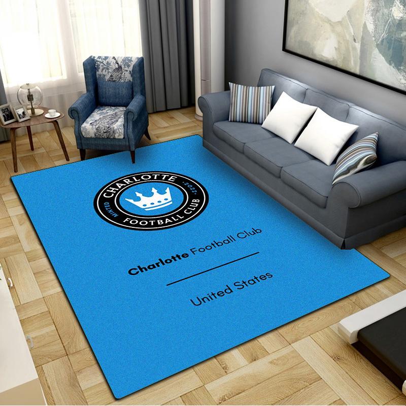 Charlotte FC Carpet Rug for Living Room Bedroom Home Sofa Decoration, Kids play Non-slip Floor Mat