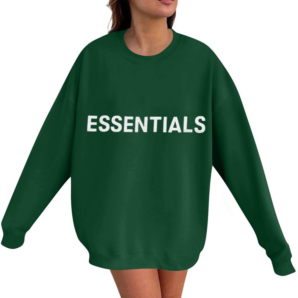 Унисекс Принт Круглый вырез Длинный рукав Свободный крой Длинный рукав Повседневный Длинный рукав Топ Толстовка