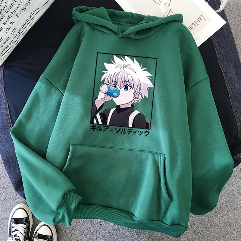 Killua full-time hunter HUNTER x HUNTER hooded sweater HUNTER candy-colored top