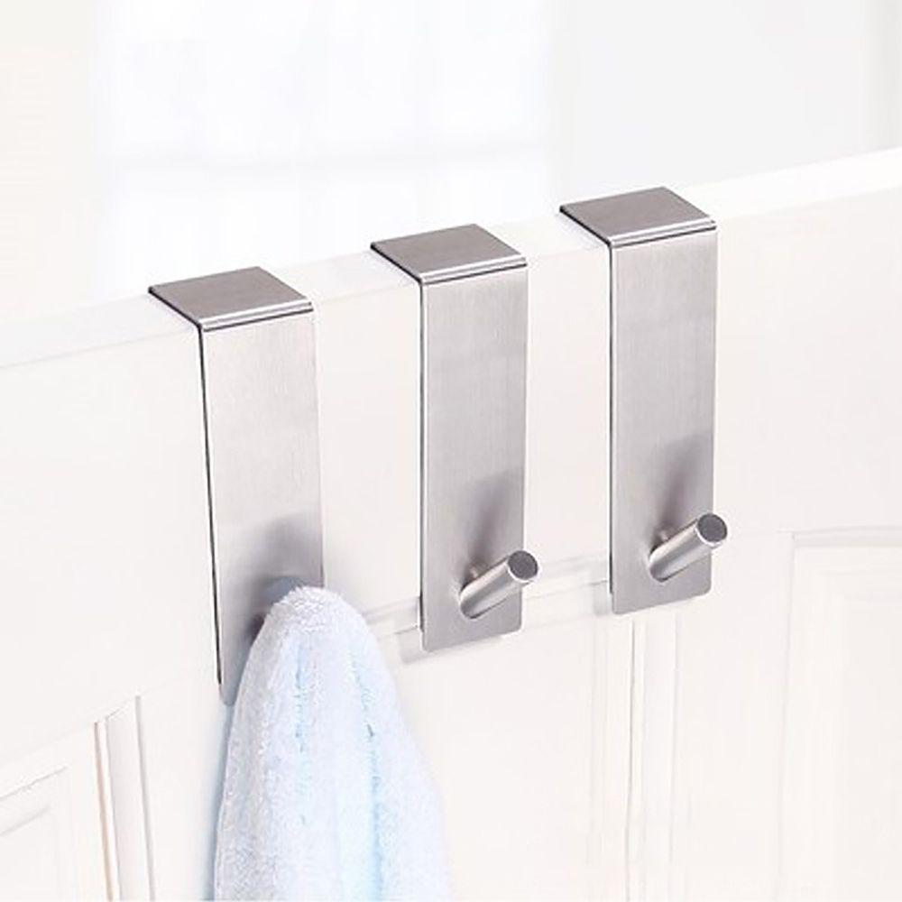 Multi-Purpose Door Hooks Free Punching Frameless Robe Hooks Towel Rack Storage Hanger Shower Hook