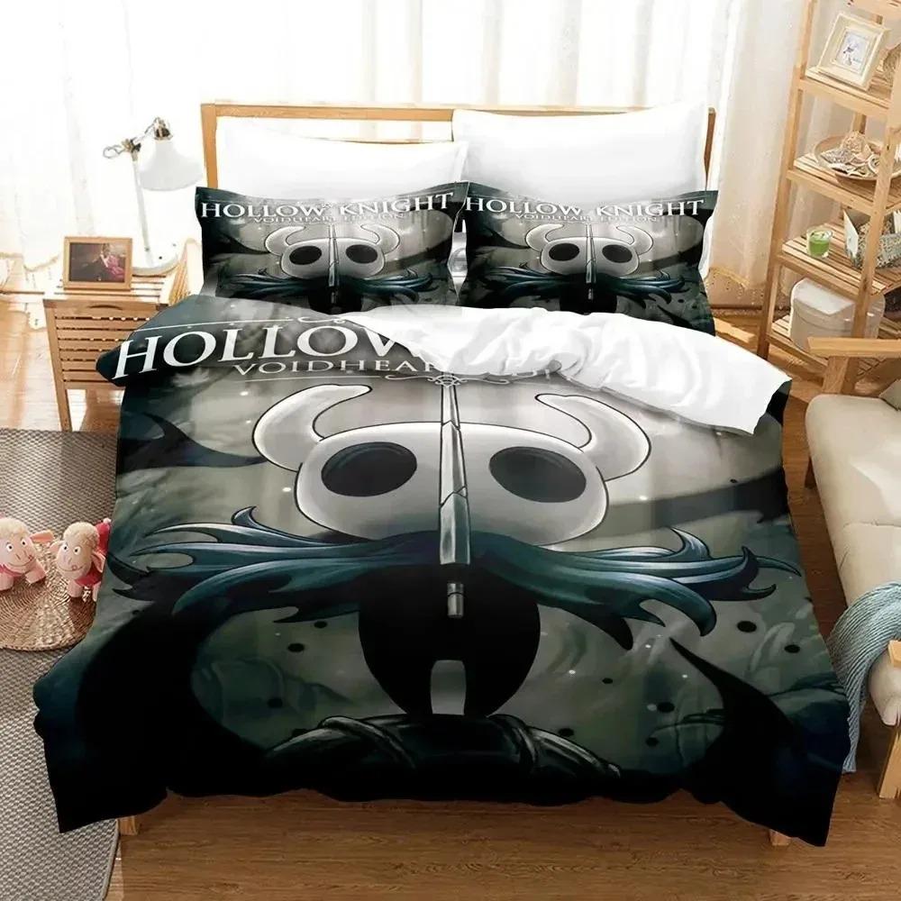 Hollow Knight Anime Bedding Set Duvet Cover Pillowcase King Queen Size Boys Adult Bedroom Decor