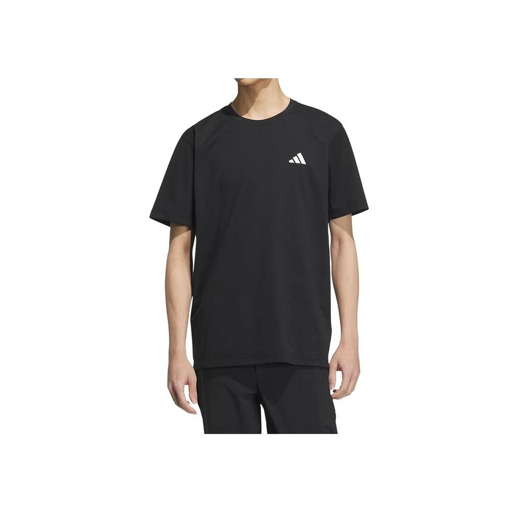 Adidas SS25 Quick-Dry Cool Comfort Stylish Soft Versatile Short Sleeve T-Shirt Men Tops Black KC3090