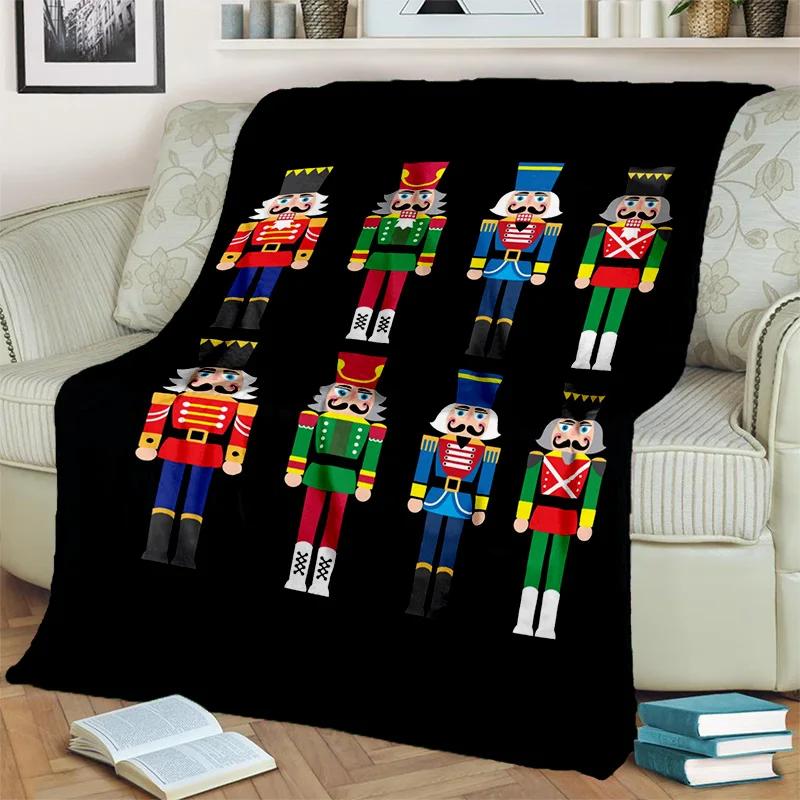 Одеяло с рисунком рождественской елки «Щелкунчик», мягкое одеяло для дома, спальни, кровати, дивана, пикника, путешествия, офиса, детское одеяло