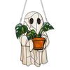 Ghost Suncatcher Party Decoration Halloween Ghost Lampshade Cute Ghost Suncatcher Set for Halloween Decor Stained