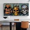 Современный абстрактный череп, уличная роспись, плакат и граффити, напечатанная на холсте, подходит для украшения дома в гостиной