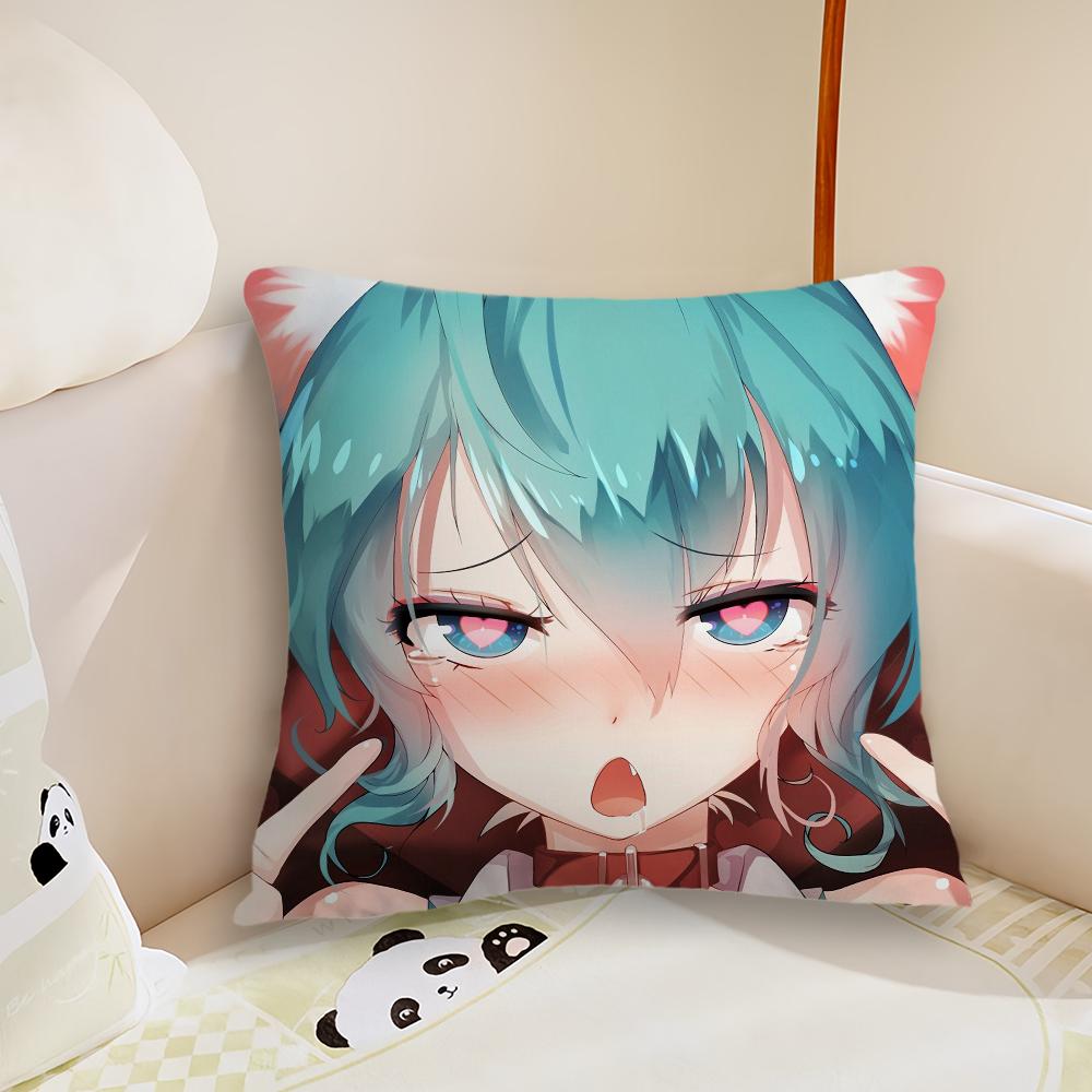 Аниме виртуальный идол H-Hatsune Girl M-Miku наволочка для подушки Гостиная Изголовье Офис Спальня Подушка Диван Подушка для сна