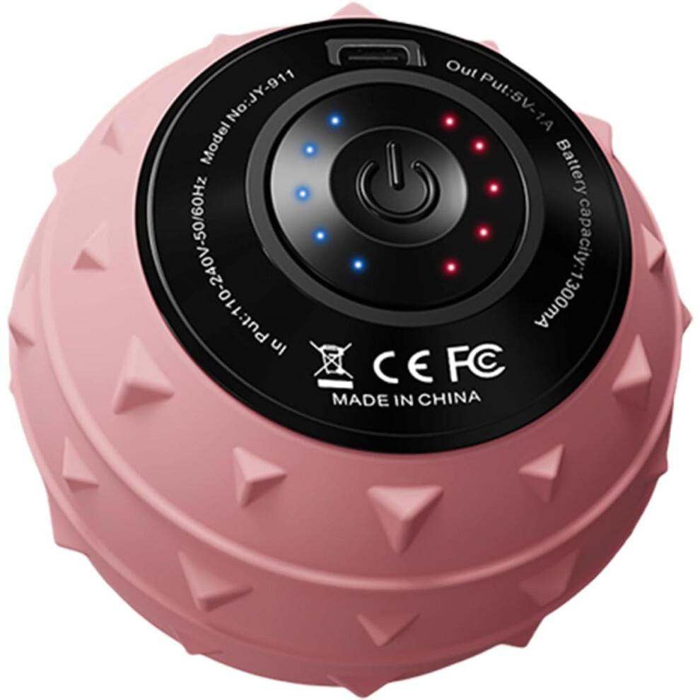 Deep Tissue Massage Ball | Compact Electric Muscle Roller for Back, Shoulders, Legs, and Waist in Pink