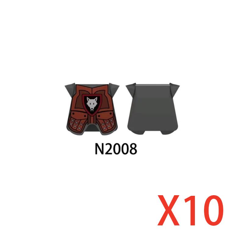 MOC Medieval Building Blocks Soldier Figures Weapons Accessories Armor Shield Flag Transport Ox Horse Mini Brick Toy Gift X010