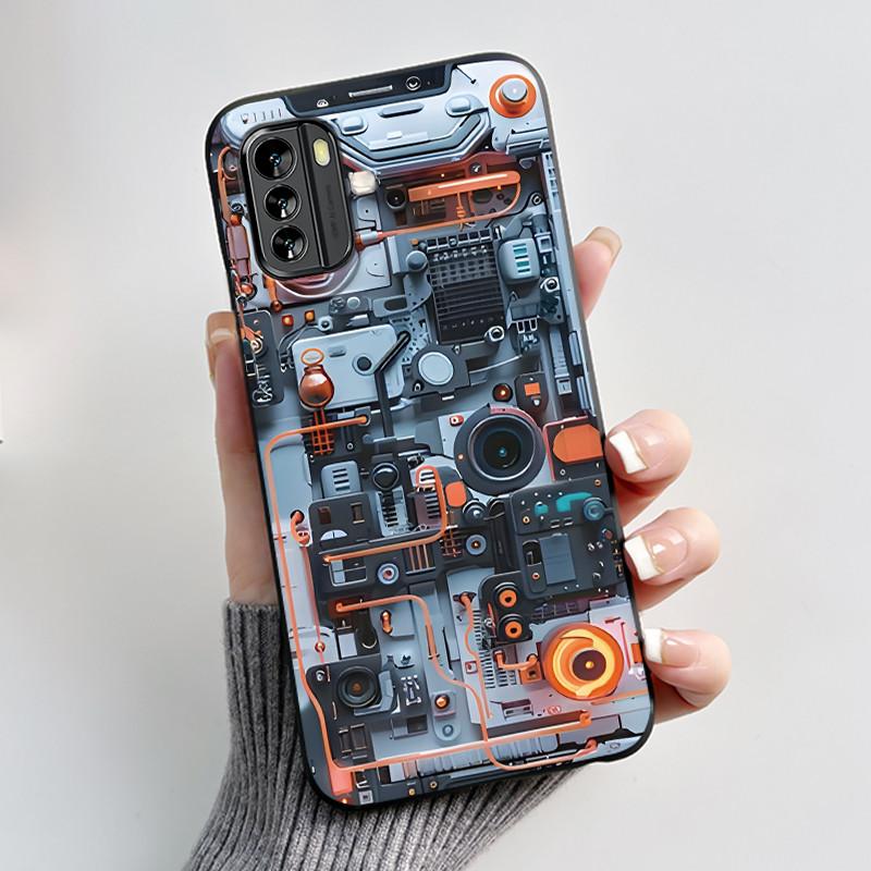 Популярный мультяшный черный чехол для Nokia G60 5G Милый щенок, летящий в небе, узорчатый корпус для Nokia G100, противоударный мягкий корпус