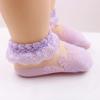Summer Girl Socks Lace Flower Princess Newborn Baby Socks Cotton See Through Anti Slip Socks