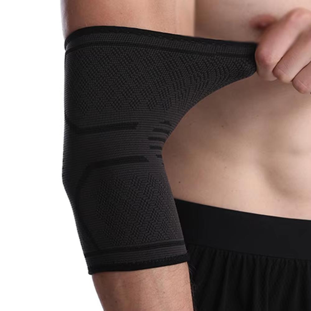 Цельная поддержка локтя, эластичная нейлоновая защитная накладка для тренажерного зала и фитнеса, впитывающая пот, спортивная безопасность, баскетбольная игра, рукав для рук, локоть