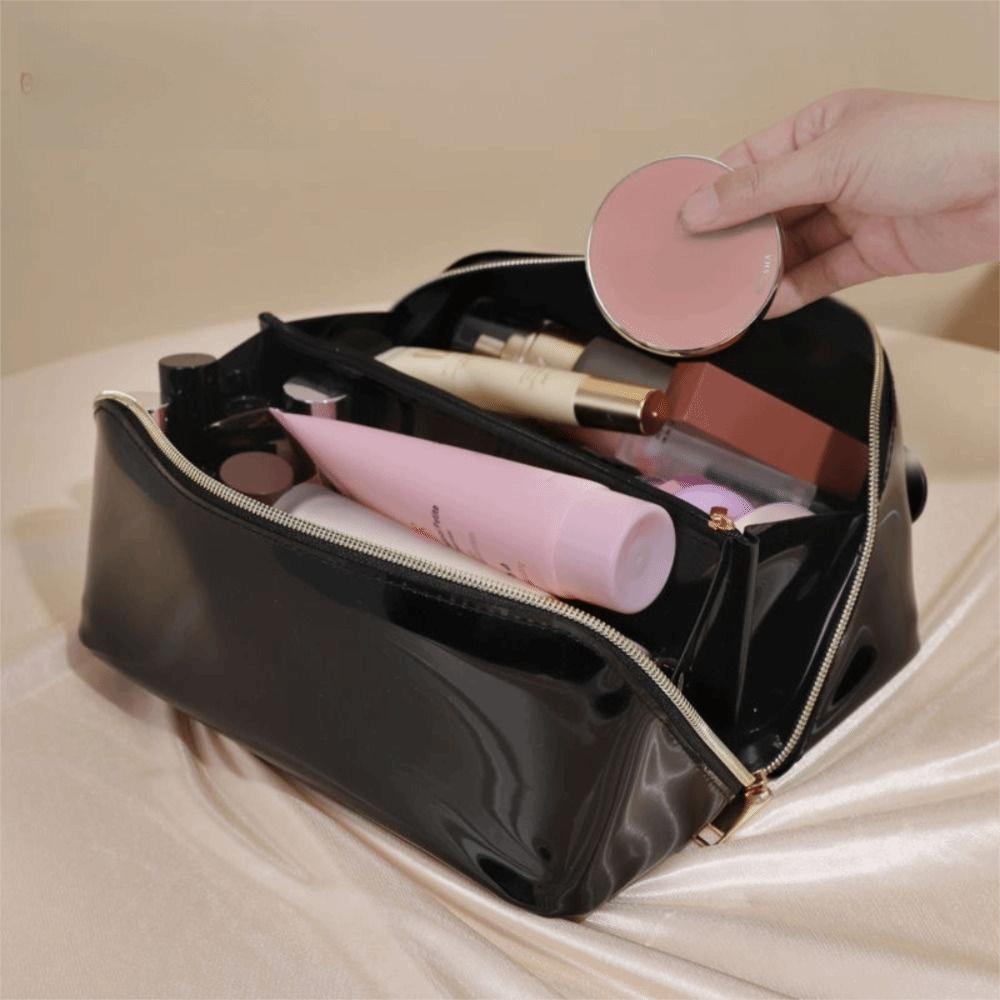 Large Capacity Transparent Makeup Bag Zipper Closure Women's Washbag Beauty Organization