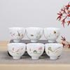 6 шт., синий и белый фарфоровый керамический чайный сервиз в китайском стиле, чашка с ручной росписью, чашки для кофе, вина, принадлежности для напитков