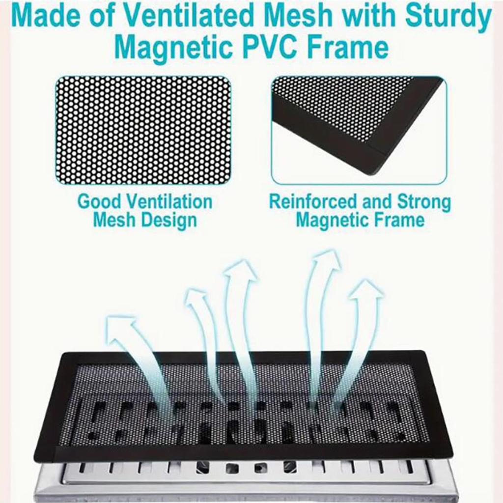 Magnetic Vent Covers Mesh Air Vent Filter for Catching Debris Hair Dust  Rectangle  Screen Trap