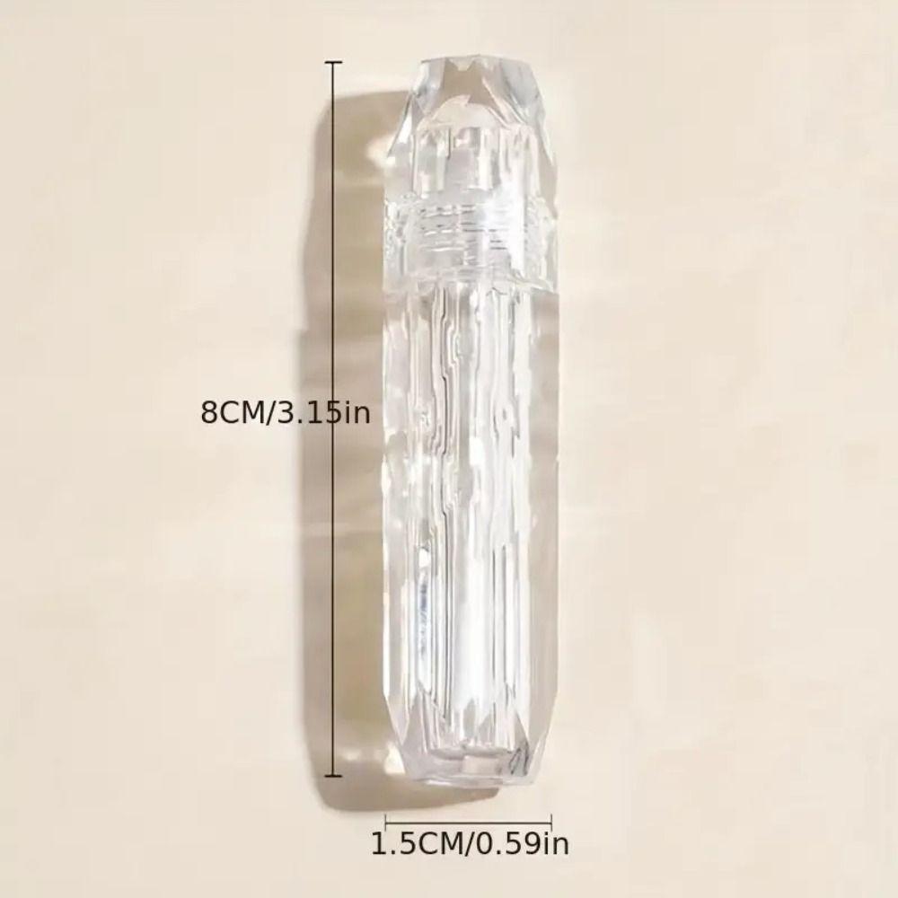 Прозрачный тюбик для блеска для губ Пластиковый косметический контейнер Геометрическая помада Пустой тюбик Инструмент для макияжа