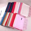 Solid Color Scarf For Women In Winter Thickened And Warm Versatile For Students Single Color Tassel Imitation Cashmere Scarf Shawl