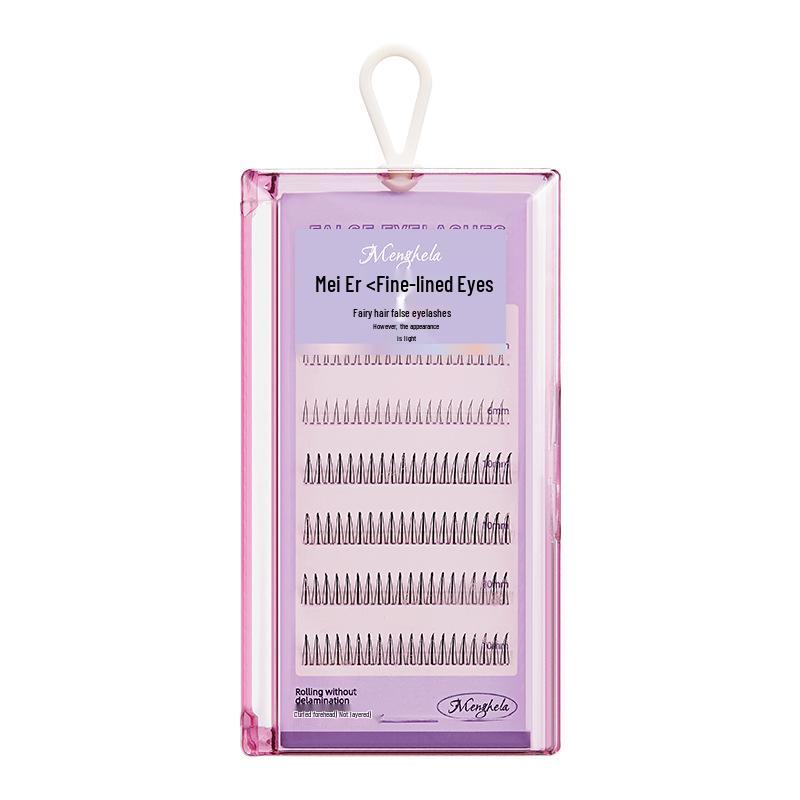 Накладные ресницы Menghela Big Eye Natural Curled - Тонкая ножка, отдельные пучки для удлинения