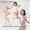 Balabala Girls' Floral Long-Sleeve Cotton T-Shirt