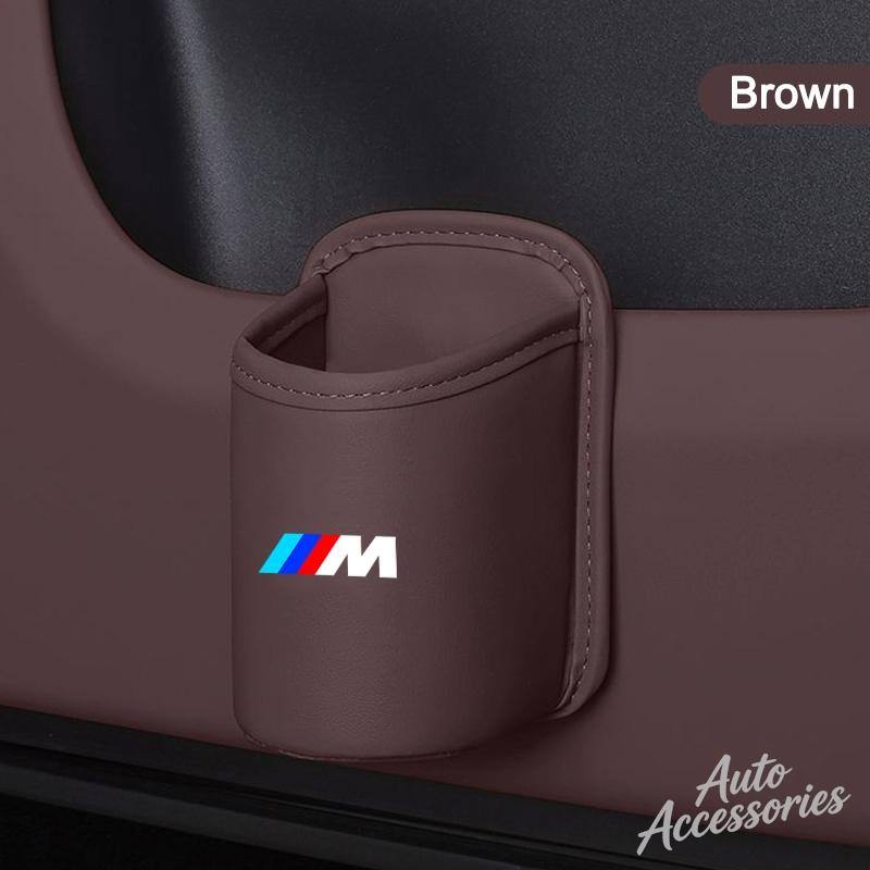 High Quality Car Water Cup Box Back Seat Drink Rack Storage Leather Accessories For BMW E39 F30 E36 E87 E90 X1 X3 X4 X5 M1 M2 M3 HF45I