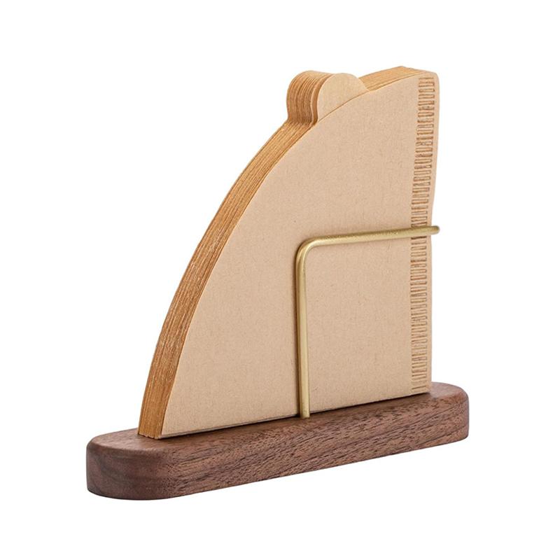 Держатель кофейного фильтра из ореха и латуни, контейнер для хранения кофейных фильтров V60, подставка для бумажных фильтров, ручные капельные кофейные аксессуары