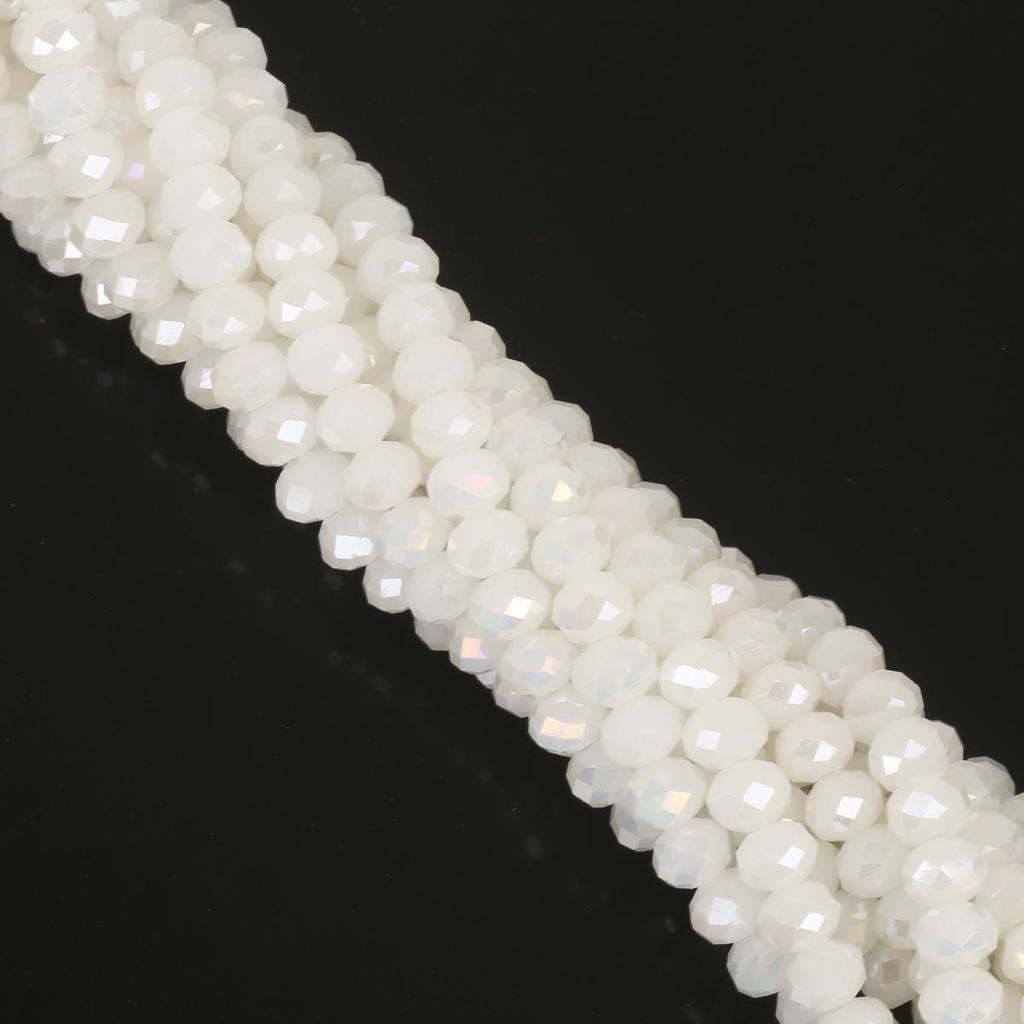 30-200Pcs Rondelle Austria Faceted Crystal Glass Beads Loose Spacer Beads for Jewelry Making