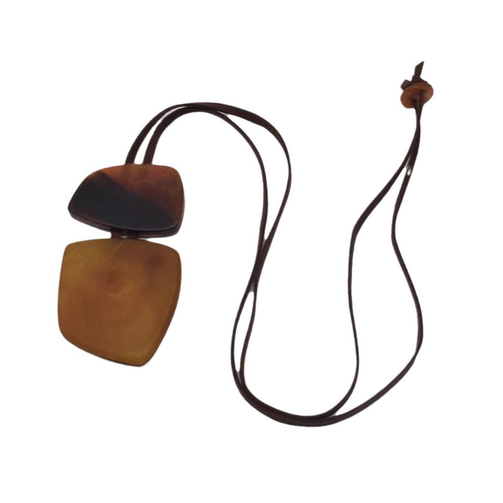 Богемское геометрическое колье с регулируемым шнурком в землистых тонах для женщин