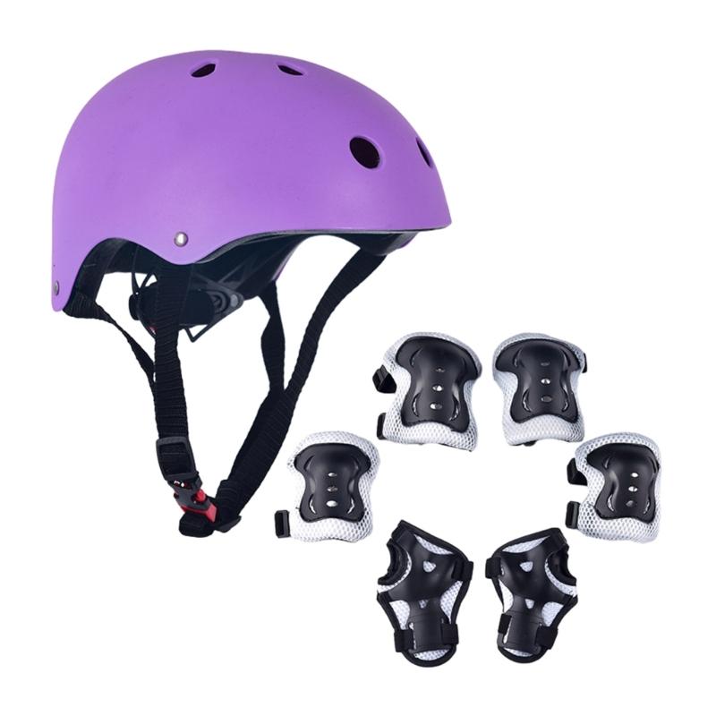 Teenager Gear Cycling Knee Pads Knee Pad Elbow Pads Sliding Board Kids Outdoor Wrist Guards Roller Skating Helmets Sets