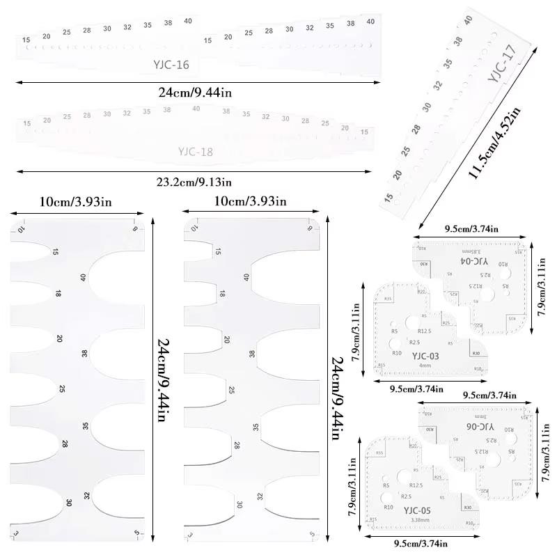 Кожаный акриловый шаблон DIY Leathercraft Рисунок Скрапбукинг Тиснение Декоративный угловой узор Швейный трафарет Инструмент