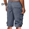 Мужские шорты с эластичным поясом, средней посадкой, однотонные шорты с множеством карманов, широкие летние пляжные шорты