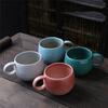 Ретро Японская Керамическая Кружка Большого Объема Грубая Керамика Кофейная Чашка Чашка для Завтрака Печная Винтажная Чашка