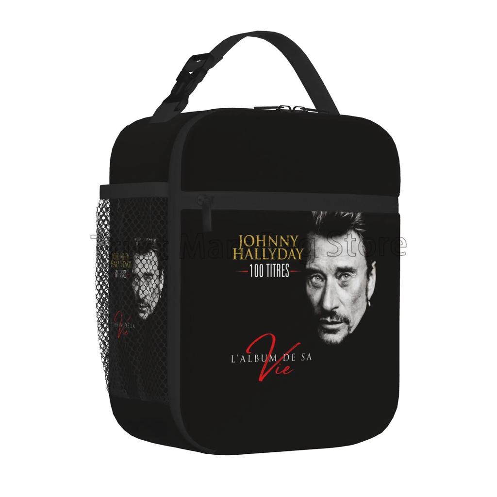 Изолированная сумка-ланчбокс Johnny Hallyday, многоразовая, портативная, водонепроницаемая, термосумка-ланчбокс, сумка-тоут Oxford Bento для работы, пикника