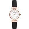 Gianni T-Bar Women's Quartz Watch White Mother-of-pearl Dial Genuine Leather Strap 28mm AR11422