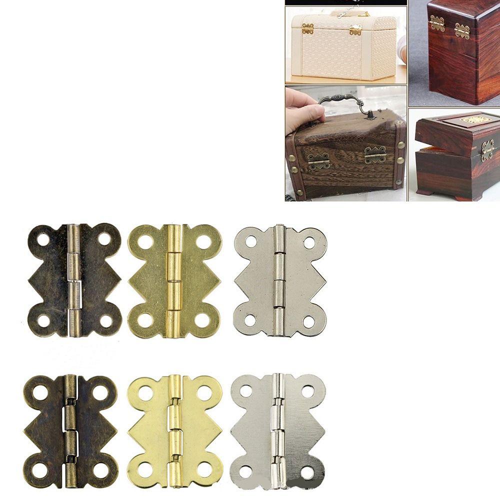 10Pcs Antique Cabinet Butterfly Hinge Decorative Butterfly Door Hinge Jewellery Box Hinge Furniture