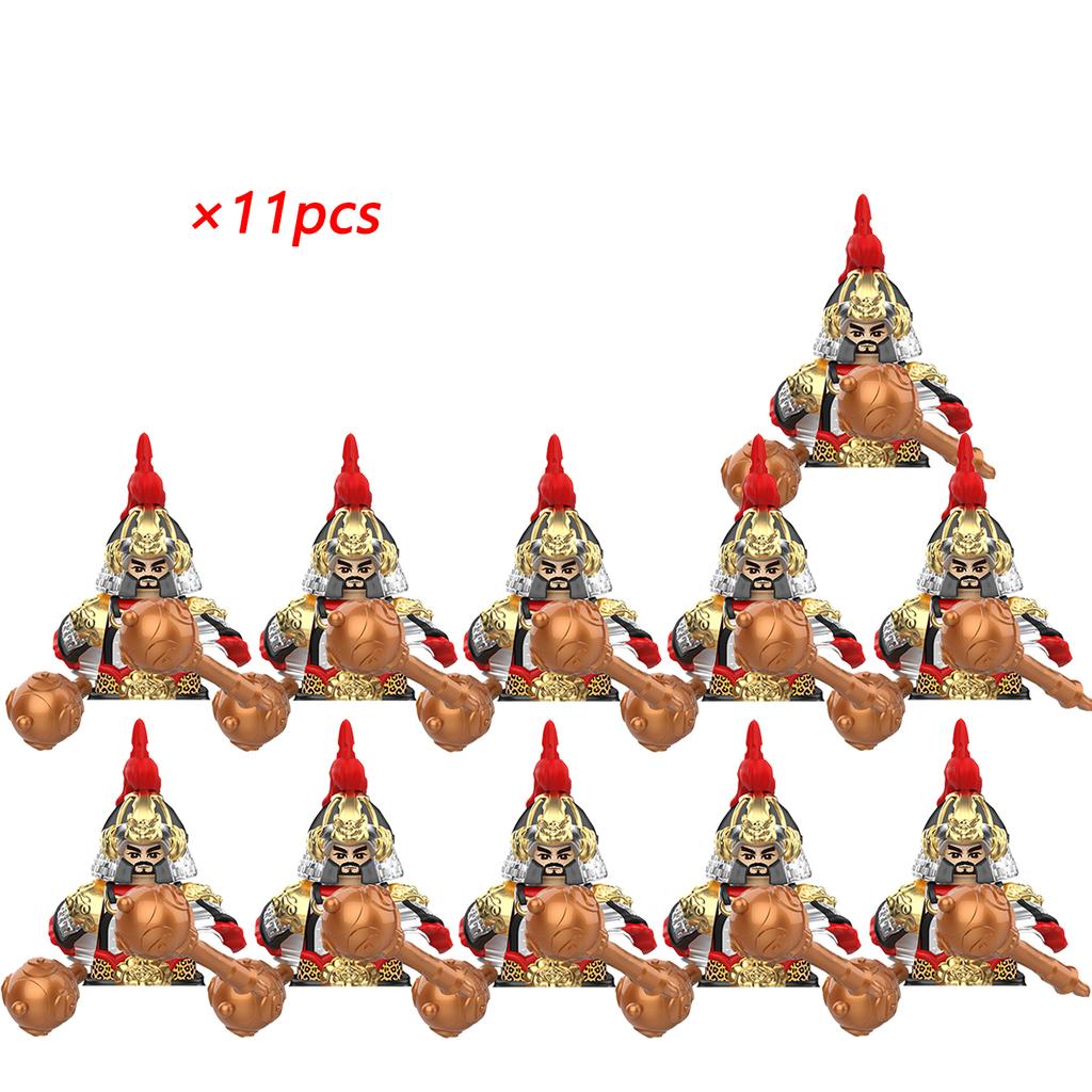 11 шт. Древнекитайский герой Юэ Фэй генерал военные доспехи солдат фигурки строительный блок меч шлем DIY кирпичная игрушка