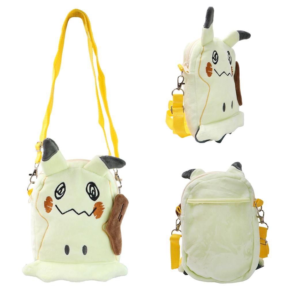 Gengar Lucario Mimikyu Snorlax Plush Shoulder Bags Psyduck Rowlet Pikachu Toys Kawaii Anime Peluche Dolls Gifts