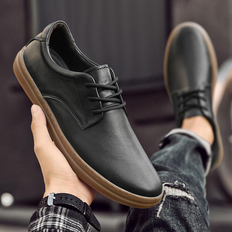 Модная весенняя новинка, мужские дышащие повседневные кеды на нескользящей подошве для улицы, с круглым носком, высококачественные, удобные мужские белые кеды на шнуровке