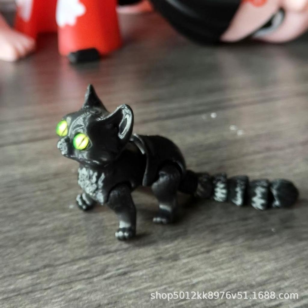 3D-печать Фигурки Кошек Многосуставные Подвижные Симуляция Кошек Для Подарка Гостиная Автомобиль Настольное Украшение