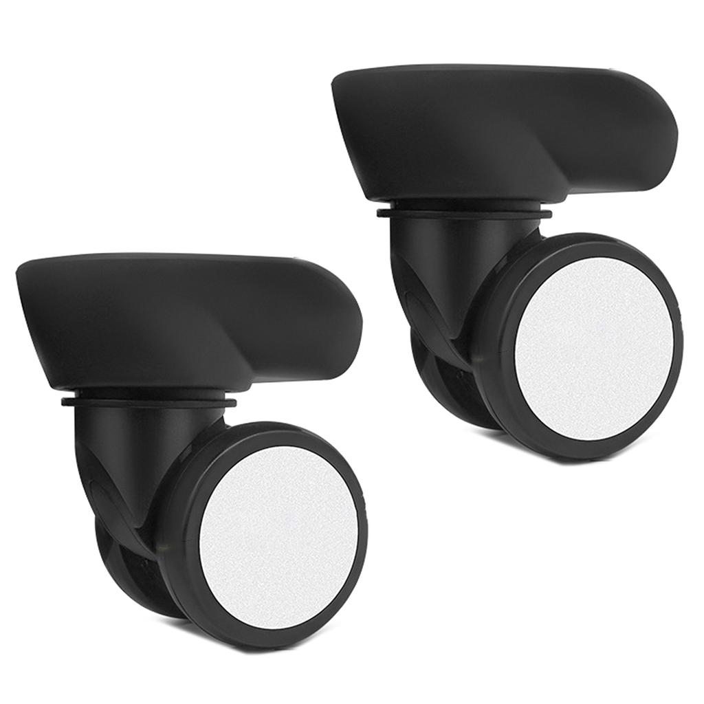 2 шт. сменные роликовые колеса для тележки, сверхпрочные роликовые колеса для багажной коробки, чемодана, поворотные на 360 градусов, бесшумные колеса