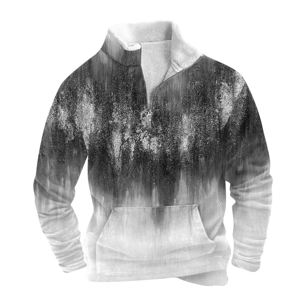 Весенне-осенняя мужская толстовка с воротником-стойкой на открытом воздухе, повседневные свитера, топы