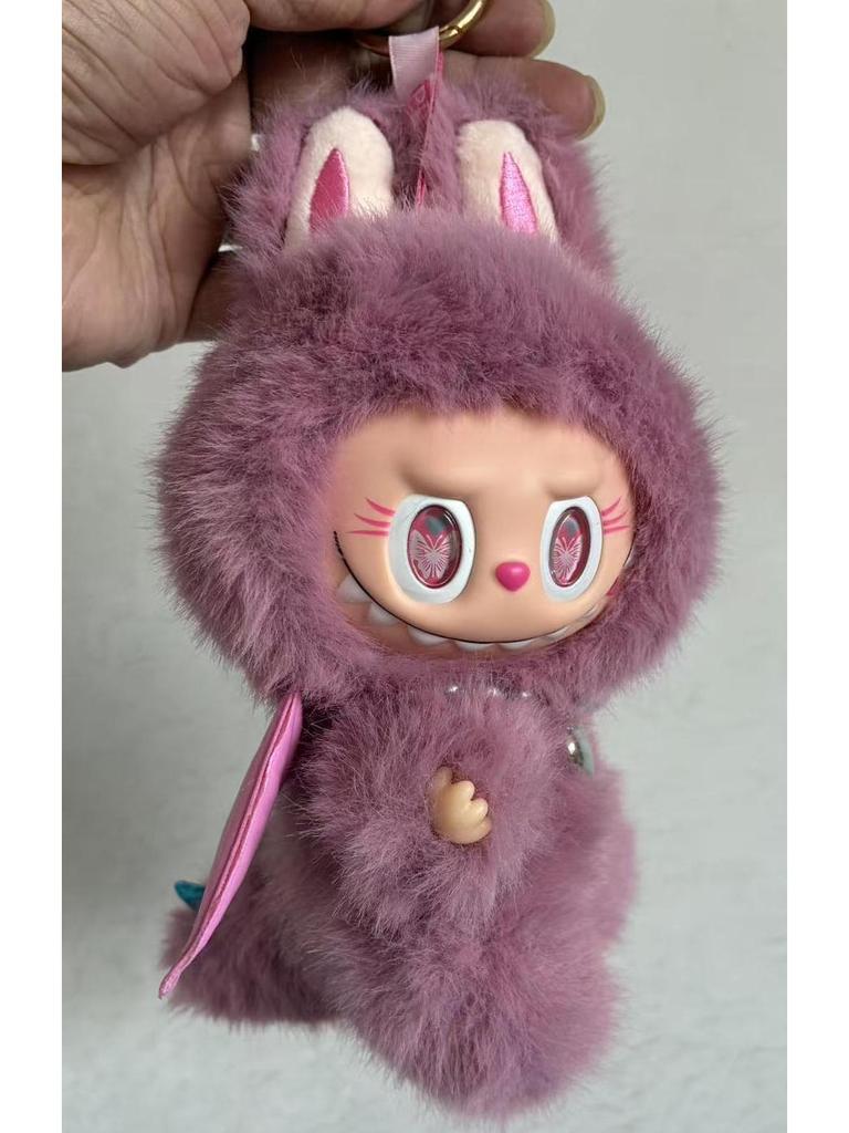 Кастомная кукла Labubu ZIMOMO: Маленький Вождь Розовый Ангел-Бабочка Подарок