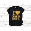 Love Chicken Nuggets Funny Food T Shirt SweaT Long Sleeve Child Apparel  vintage Washed Slightly homme Stylish graphic fashion