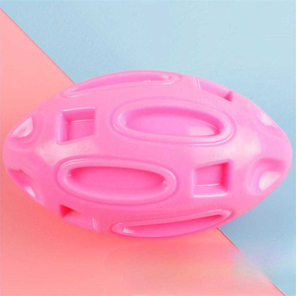 Неразрушимая пищащая игрушка для жевания собак регби - подходит для агрессивных любителей жевать, скрежещущих зубами и для игр - идеальный подарок для маленьких собак