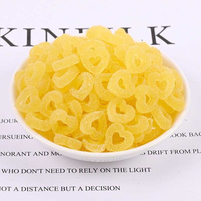 New Arrival 15mm Heart Doughnut Charm Jewelry Resin Slime Cabochons for Kids Toys Decoration
