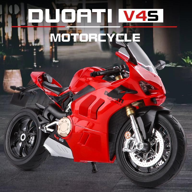 1/9 Ducati V4S Panigale Литой под давлением мотоцикл Модель Игрушка Коллекция Транспортное средство С подсветкой Внедорожный Автоцикл Игрушки Машина