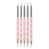 5Pcs/Set Stainless Steel Nail Art Pen 2 Ways Dotting Tool Durable Marbleizing Painting Pens