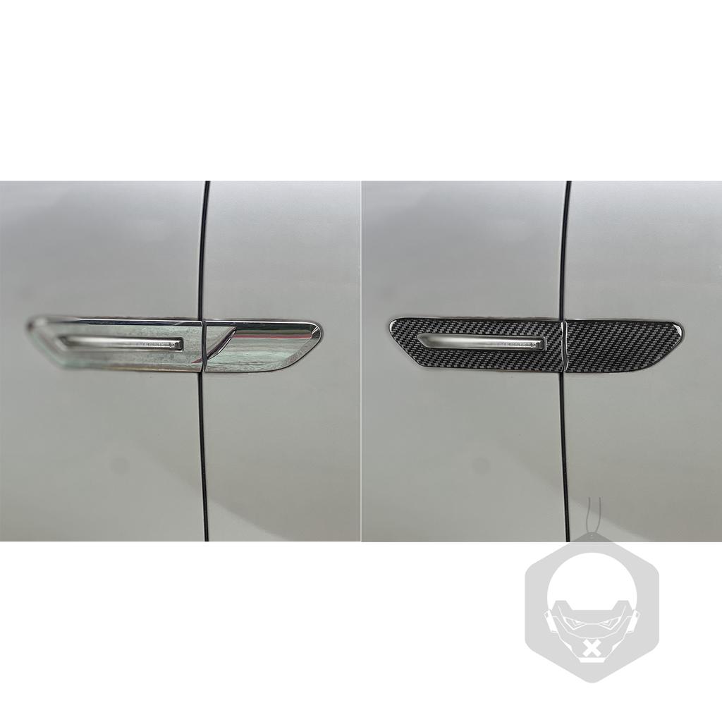 Воздушный нож, край лампы, дверь, внешнее украшение, настоящая наклейка из углеродного волокна, накладка для автомобиля BMW 7 серии F01 2009-2014