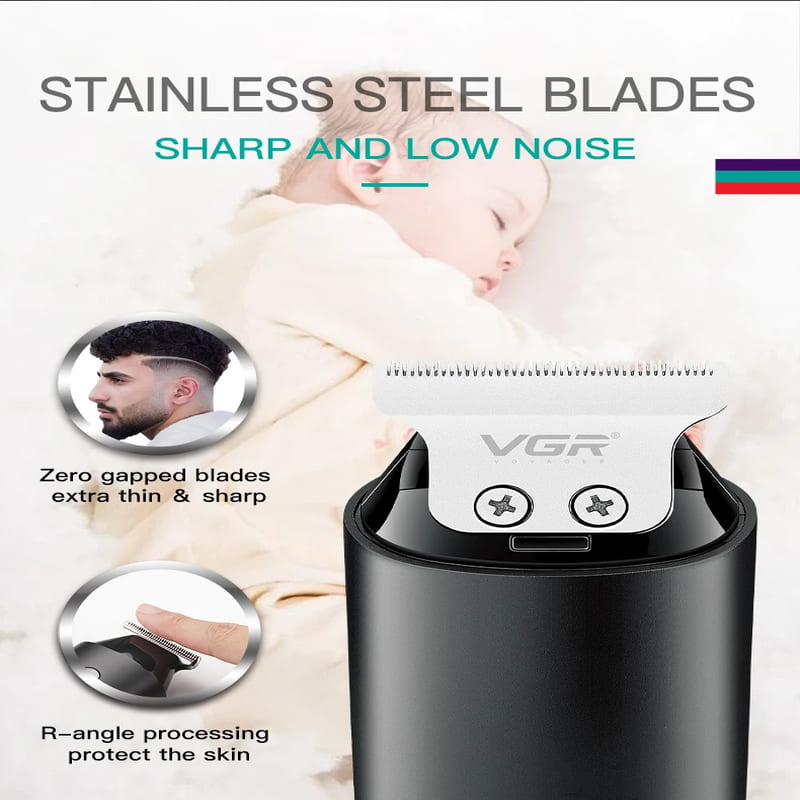 Высококачественная портативная мини-компактная электрическая машинка для стрижки волос, перезаряжаемая через USB, двухцелевая, портативная, пылезащищенная, бытовая, мужская бритва