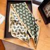 Luxury Long Silk Scarf Female Animal Horse Print Thin Narrow Scarf Bag Hair Band Ribbon Scarfs Women Neckerchief