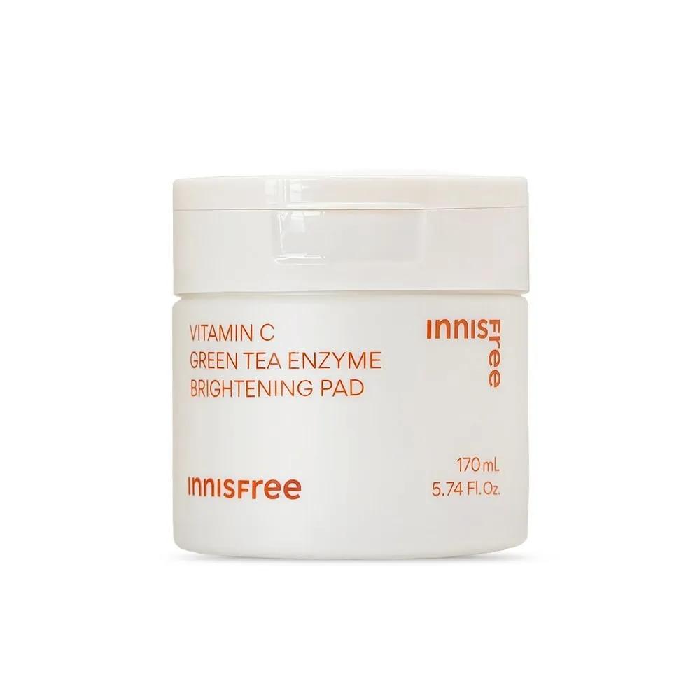 Innisfree Тонизирующие диски с витамином С и ферментами зеленого чая против пятен / 60 дисков / 170 мл