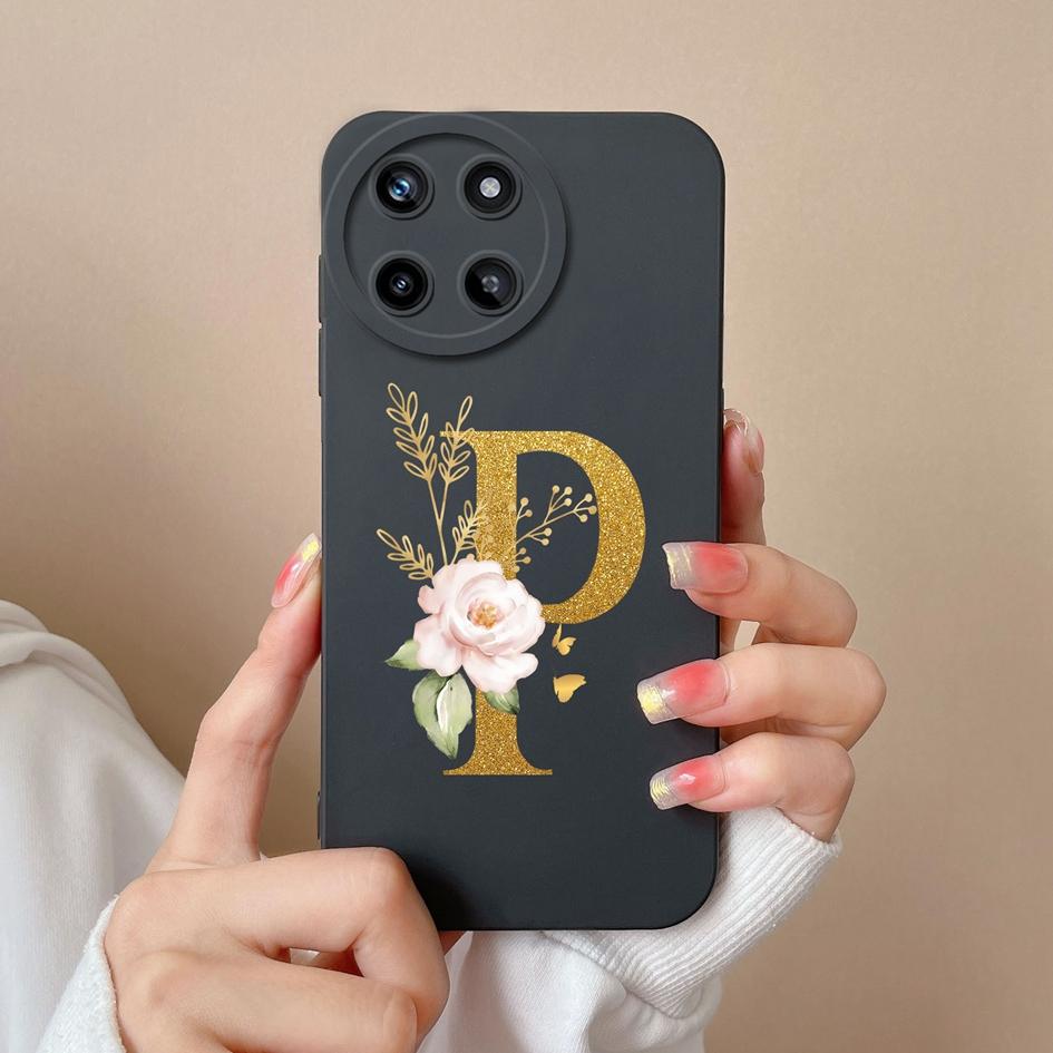 Для OPPO Realme Narzo 10A 20A 30A 50 Pro Q3 Pro Q3i чехол для телефона модный чехол с цветочными буквами матовый жидкий мягкий силиконовый защитный чехол для бампера Realme